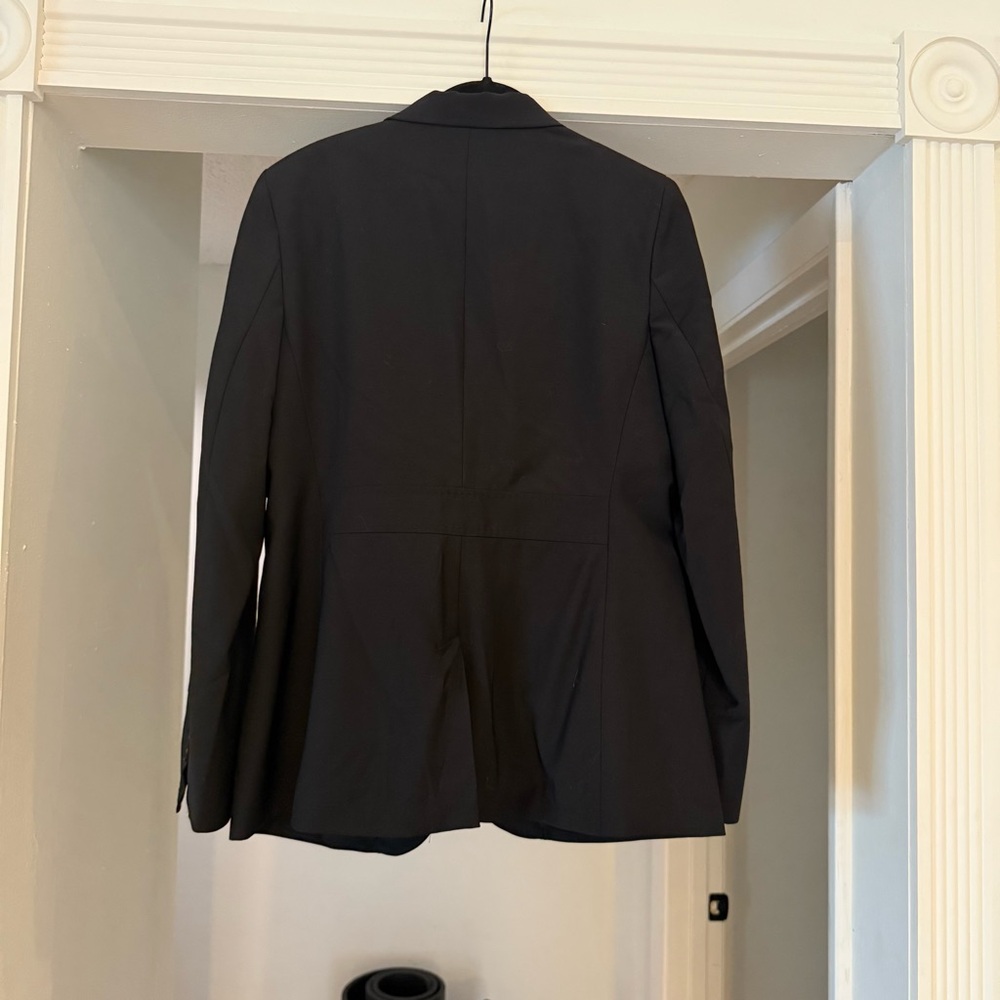 Talbots Wool Blend Classic Black Blazer Sz 10 Business Casual Office Minimalist - Picture 4 of 6